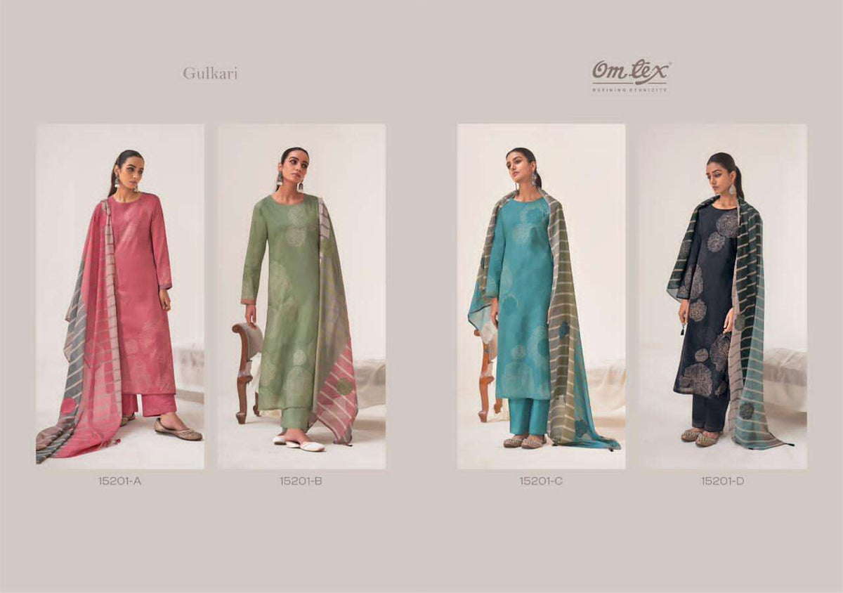 Omtex Gulkari Dress Material Wholesale Catalogue - Amrah Wholesale