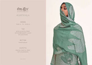 Omtex Hastkala Muslin Digital Printed Dress Material