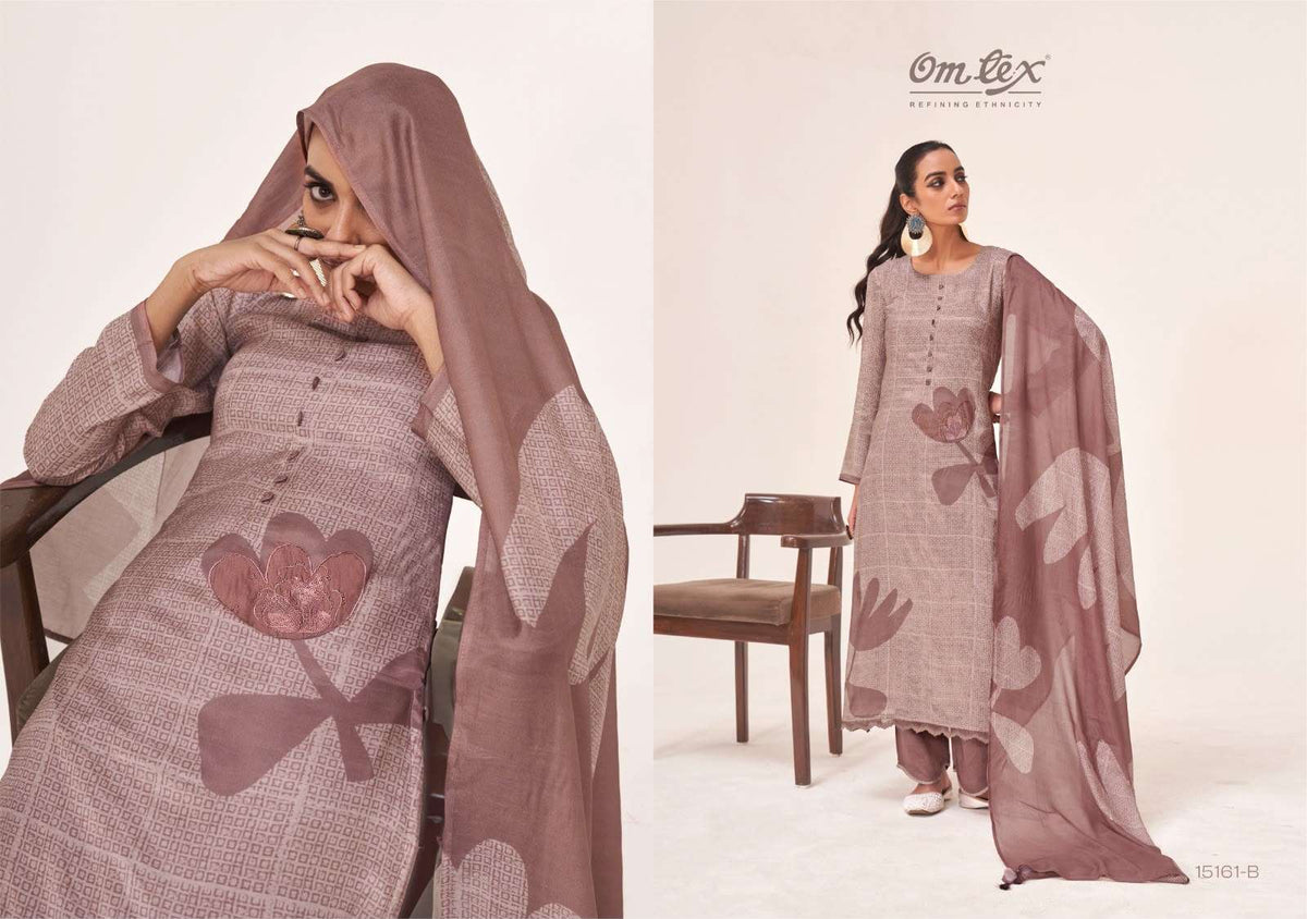 Omtex Hastkala Muslin Digital Printed Dress Material