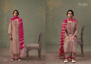 Omtex Kalakari Kanjivaram Silk Dress Material - Amrah Wholesale