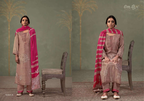 Omtex Kalakari Kanjivaram Silk Dress Material - Amrah Wholesale