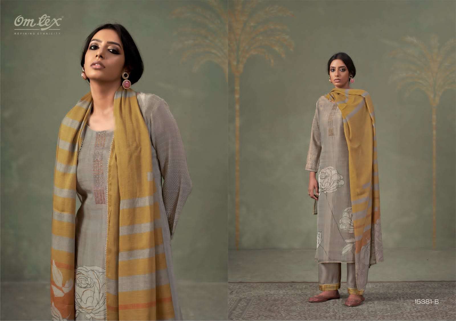 Omtex Kalakari Kanjivaram Silk Dress Material