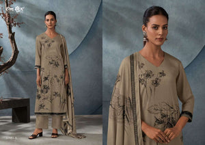 Omtex Kassel Digital Printed Corduroy Winter Dress Material