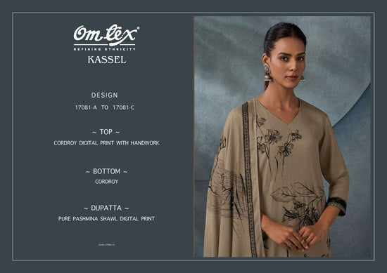 Omtex Kassel Digital Printed Corduroy Winter Dress Material