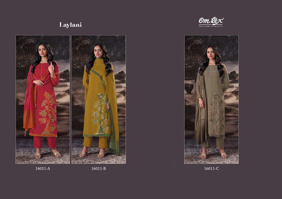 Omtex Laylani Muslin Silk Dress Material - Amrah Wholesale