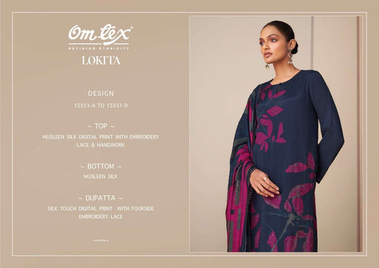Omtex Lokita Premium Muslin Silk Dress Material