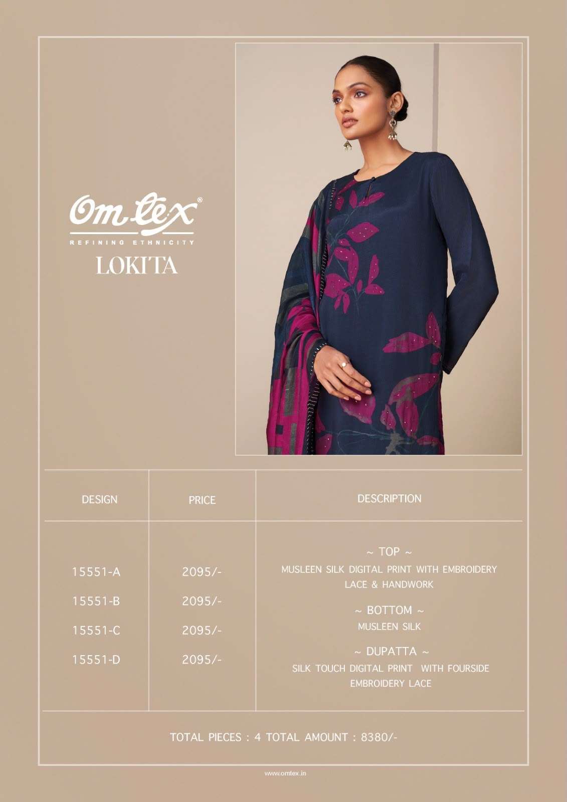Omtex Lokita Premium Muslin Silk Dress Material