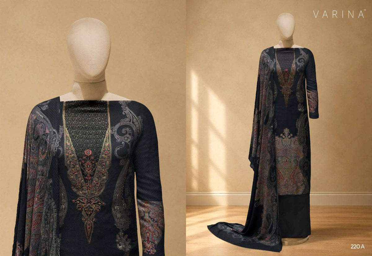 Omtex Lumi D 220 Pashmina Digital Printed Salwar Suit Material