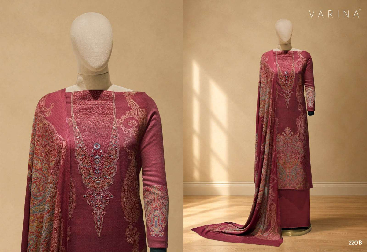 Omtex Lumi D 220 Pashmina Digital Printed Salwar Suit Material