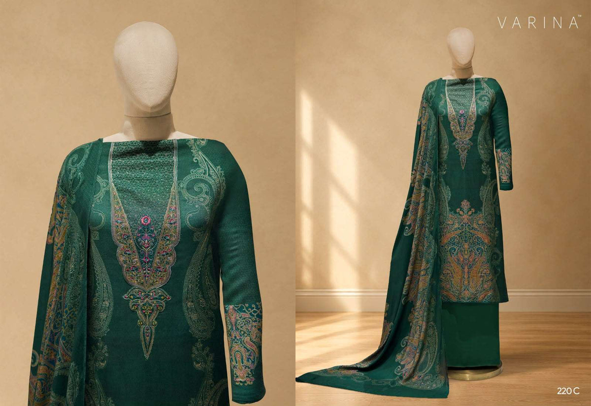 Omtex Lumi D 220 Pashmina Digital Printed Salwar Suit Material