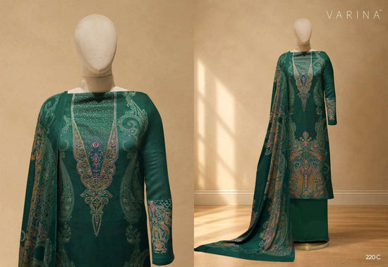 Omtex Lumi D 220 Pashmina Digital Printed Salwar Suit Material