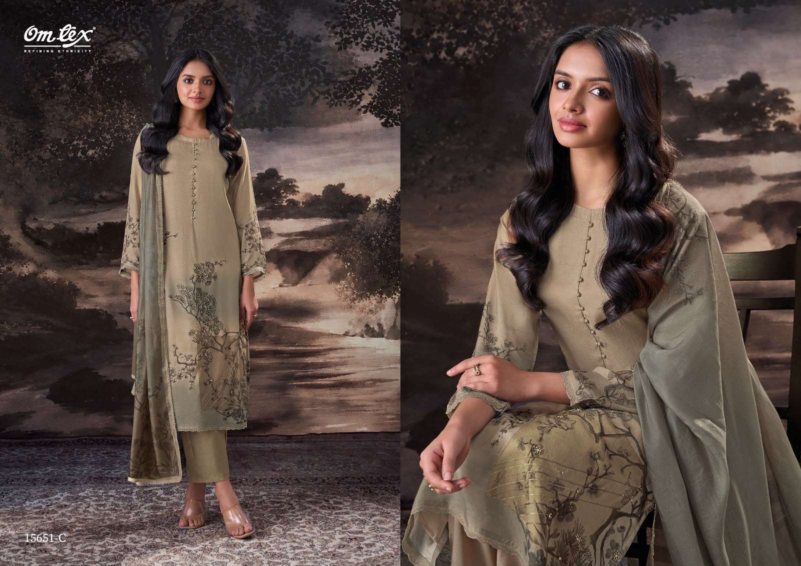 Omtex Madisson Premium Muslin Silk Dress Material