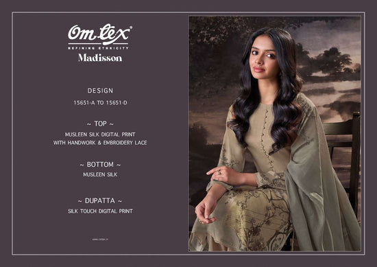 Omtex Madisson Premium Muslin Silk Dress Material