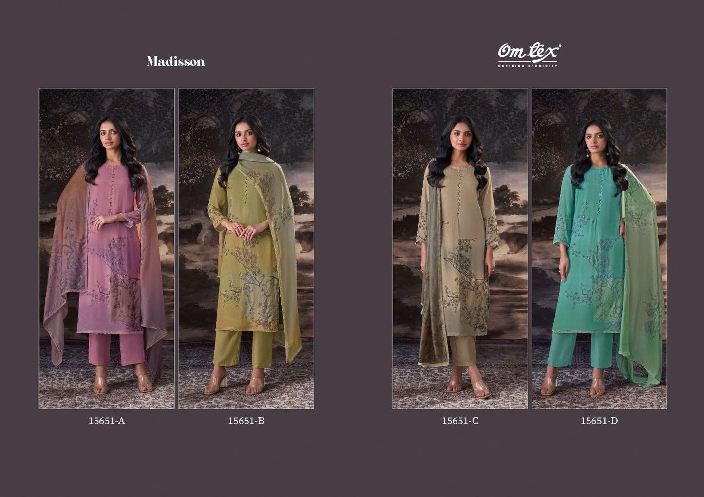 Omtex Madisson Premium Muslin Silk Dress Material