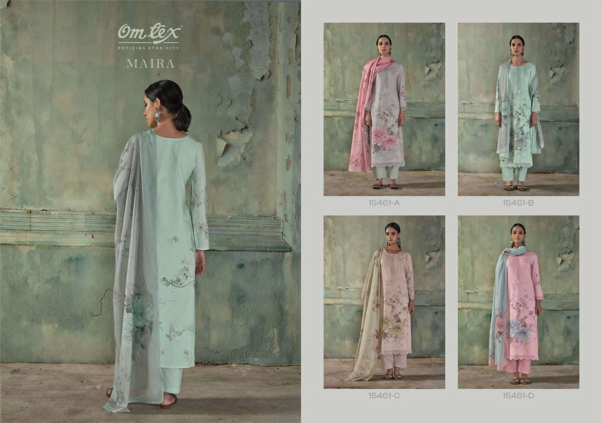 Omtex Maira Lawn Cotton Dress Material - Amrah Wholesale