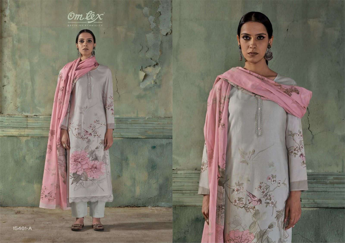 Omtex Maira Lawn Cotton Dress Material - Amrah Wholesale