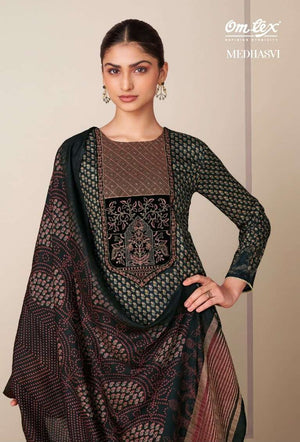 Omtex Medhasvi Muslin Silk Digital Print Dress Material