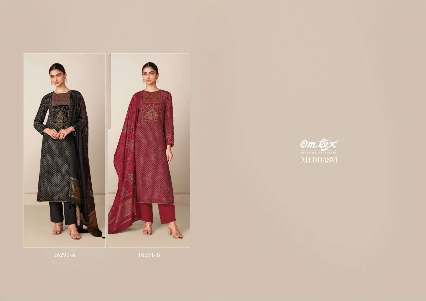 Omtex Medhasvi Muslin Silk Digital Print Dress Material