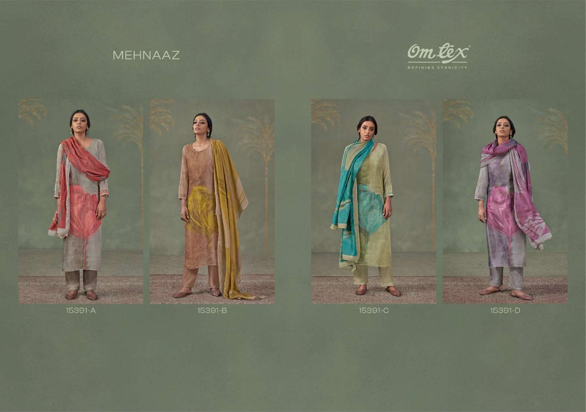 Omtex Mehnaaz Ruhani Silk Dress Material - Amrah Wholesale
