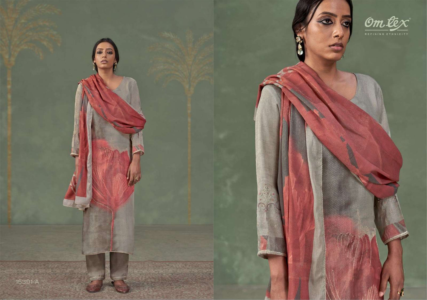 Omtex Mehnaaz Ruhani Silk Dress Material