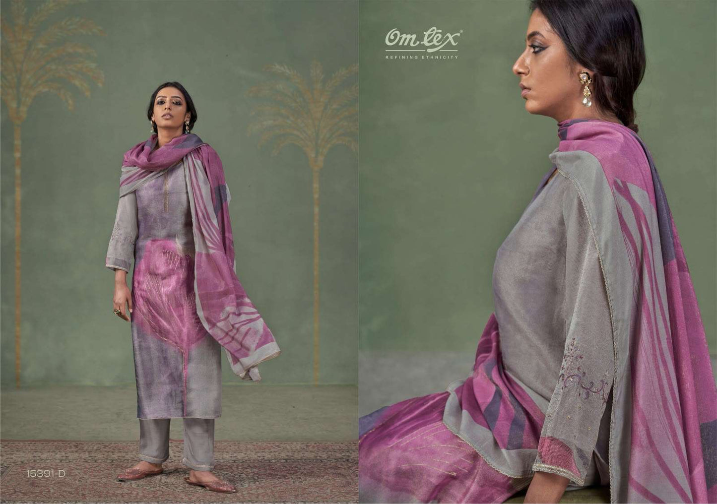 Omtex Mehnaaz Ruhani Silk Dress Material