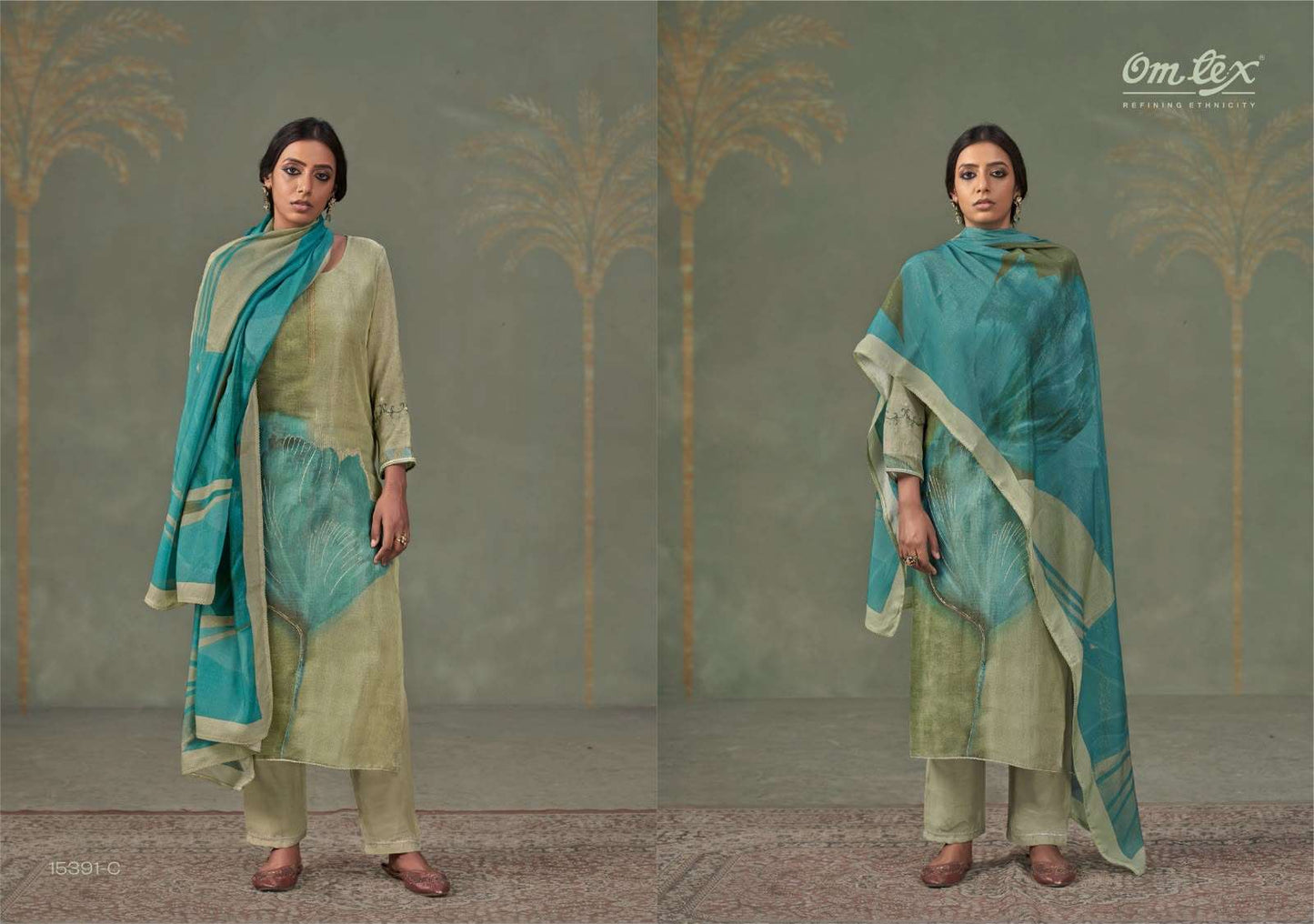 Omtex Mehnaaz Ruhani Silk Dress Material