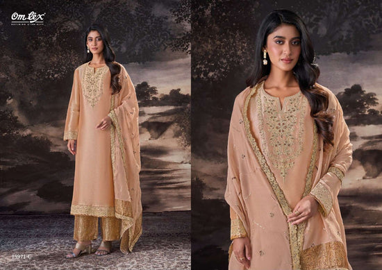 Omtex Milani Giraffe Embroidered Party Wear Dress Material
