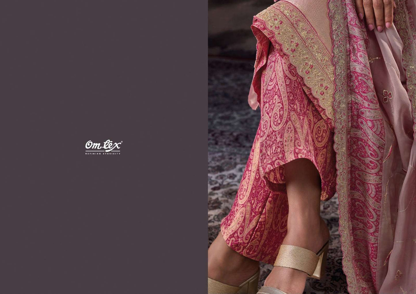 Omtex Milani Giraffe Embroidered Party Wear Dress Material