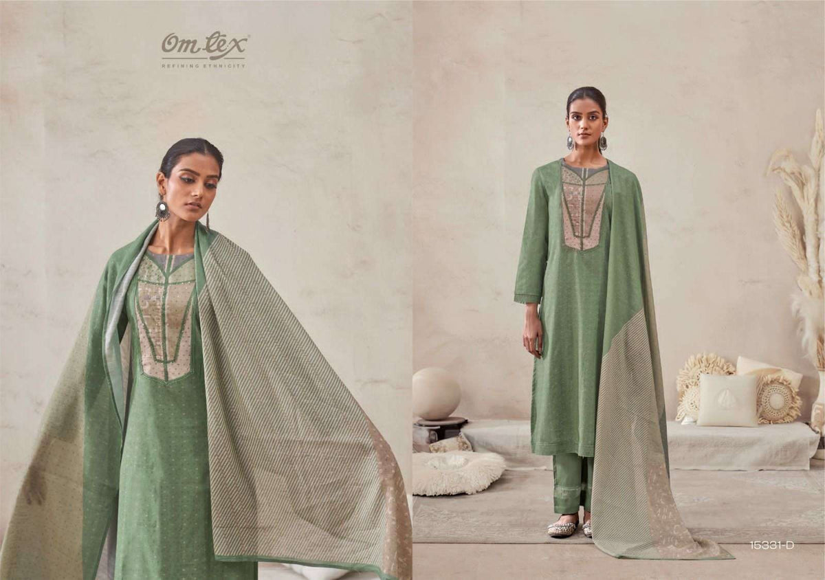 Omtex Minaraa Lawn Cotton Dress Material - Amrah Wholesale