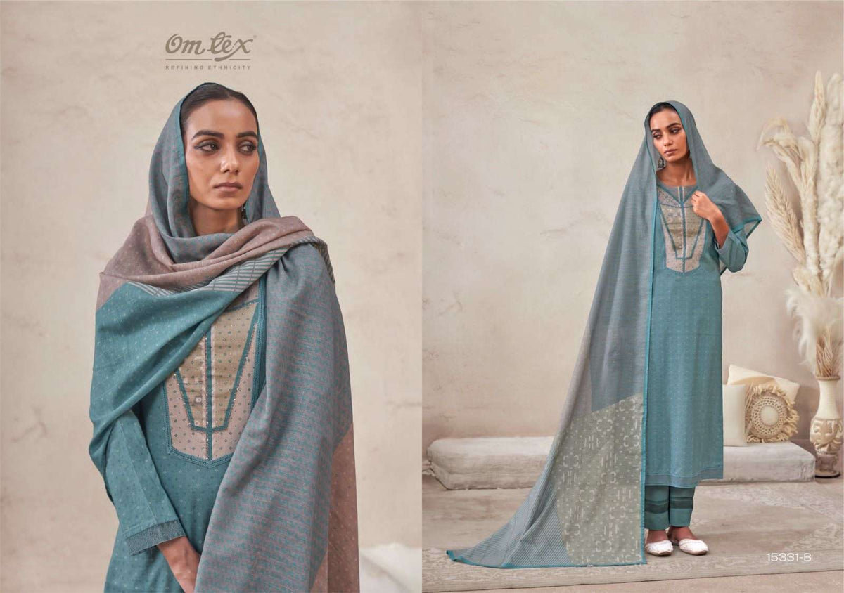 Omtex Minaraa Lawn Cotton Dress Material - Amrah Wholesale