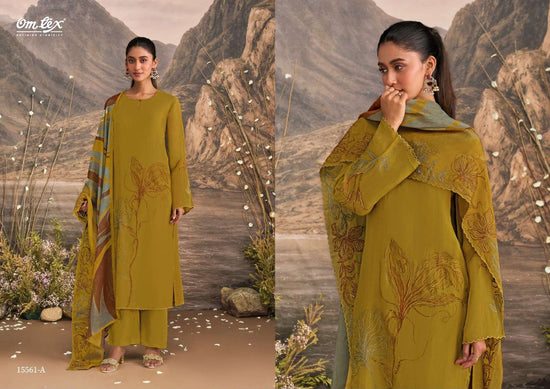 Omtex Murphy Premium Organza Embroidered Dress Material