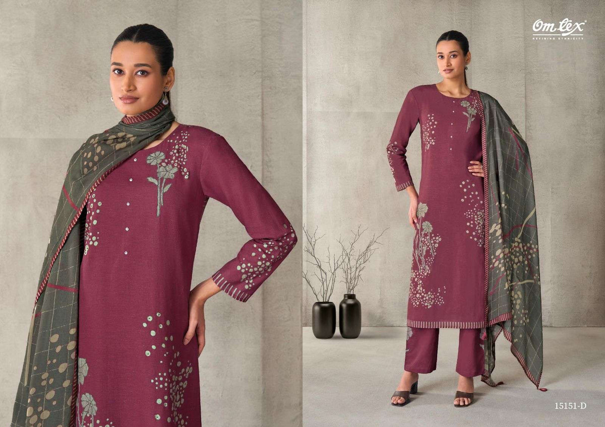 Omtex Myesha Cotton Dress Material Unstitched Salwar Suit - Amrah Wholesale