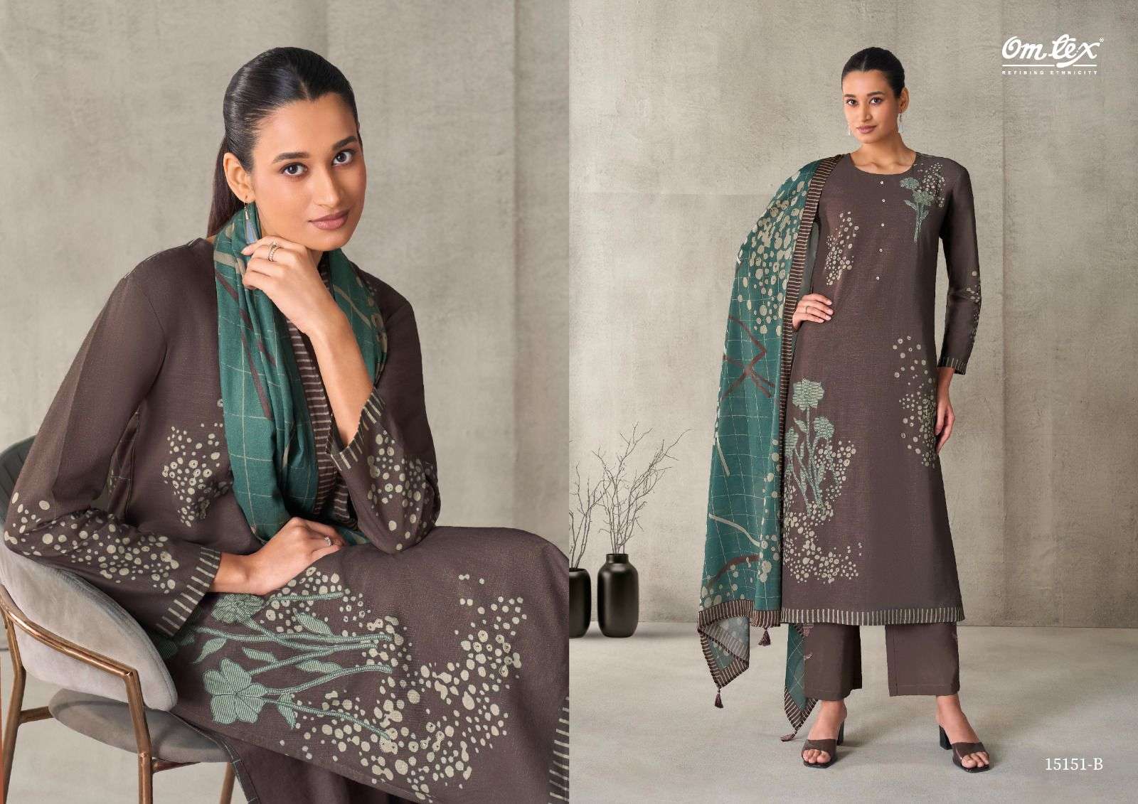 Omtex Myesha Cotton Dress Material Unstitched Salwar Suit - Amrah Wholesale