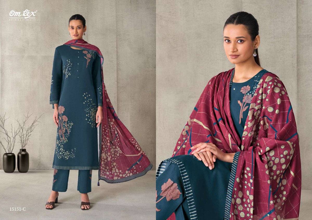Omtex Myesha Cotton Dress Material Unstitched Salwar Suit - Amrah Wholesale