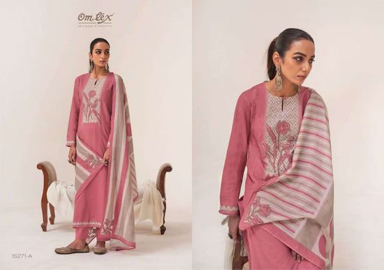 Omtex Nakshikaam Premium Lawn Cotton Dress Material - Amrah Wholesale