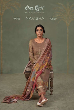 Omtex Navisha Kanjivaram Jacquard Dress Material Wholesale - Amrah Wholesale