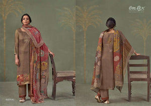 Omtex Navisha Kanjivaram Jacquard Dress Material Wholesale - Amrah Wholesale