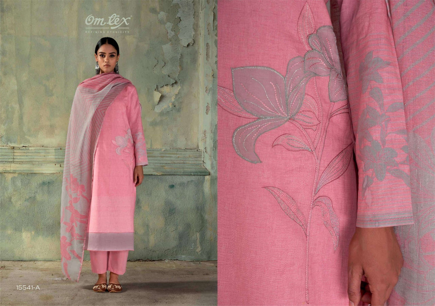 Omtex Nazrana Premium Lawn Cotton Pakistani Suit - Amrah Wholesale