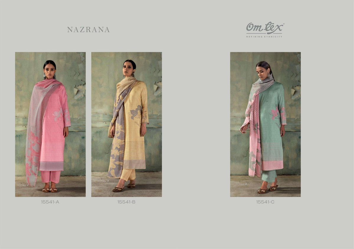 Omtex Nazrana Premium Lawn Cotton Pakistani Suit - Amrah Wholesale