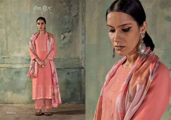 Omtex Noor Linen Jacquard Dress Material - Amrah Wholesale