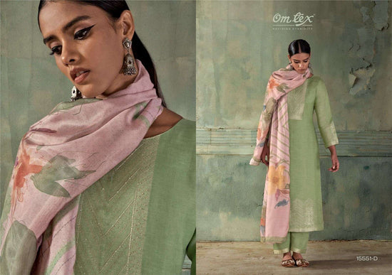 Omtex Noor Linen Jacquard Dress Material - Amrah Wholesale