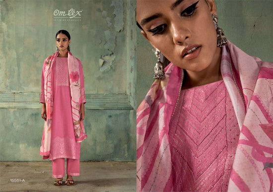 Omtex Noor Linen Jacquard Dress Material - Amrah Wholesale