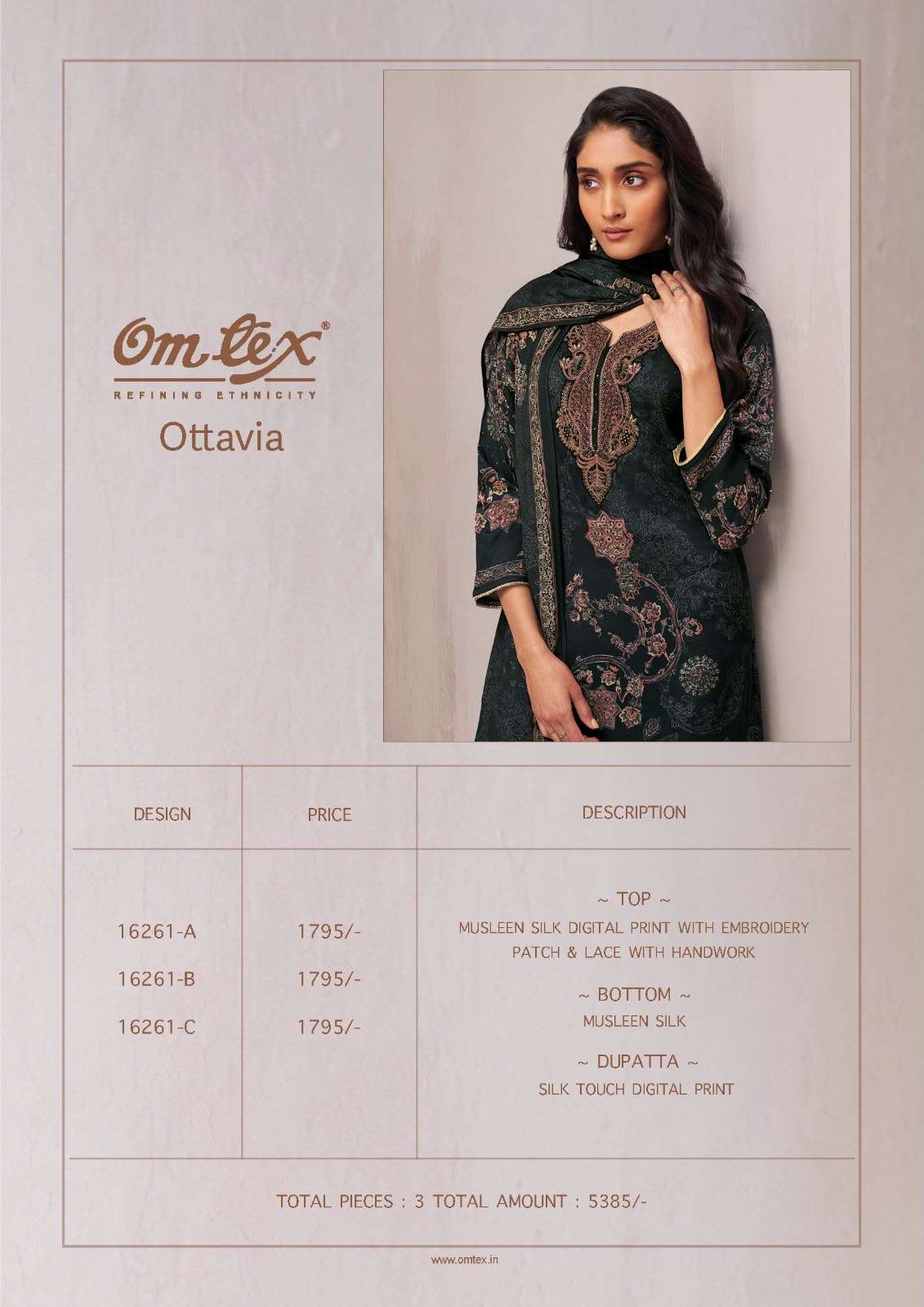 Omtex Ottavia Muslin Silk Dress Material
