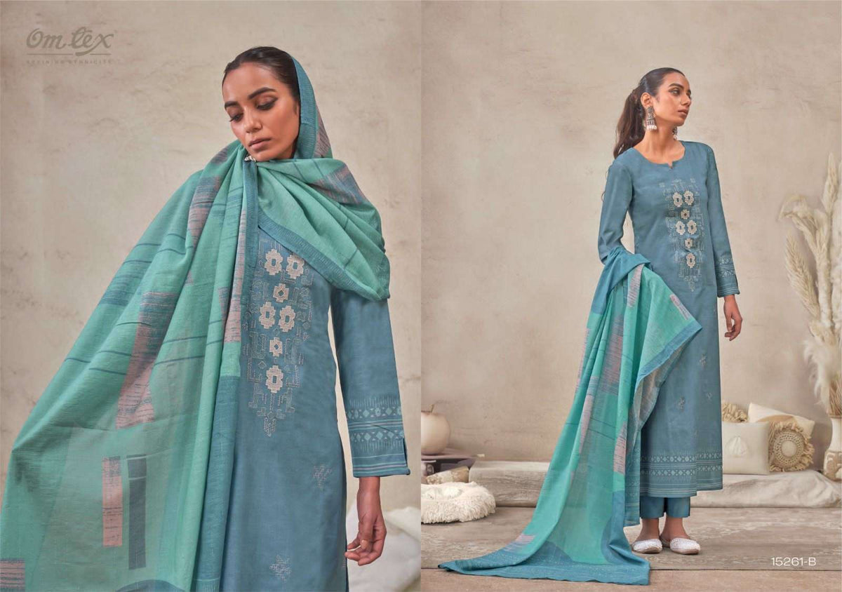 Omtex Pankhi Premium Lawn Cotton Dress Material