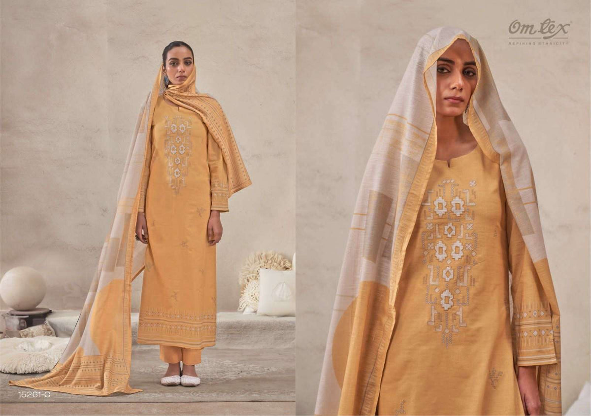 Omtex Pankhi Premium Lawn Cotton Dress Material
