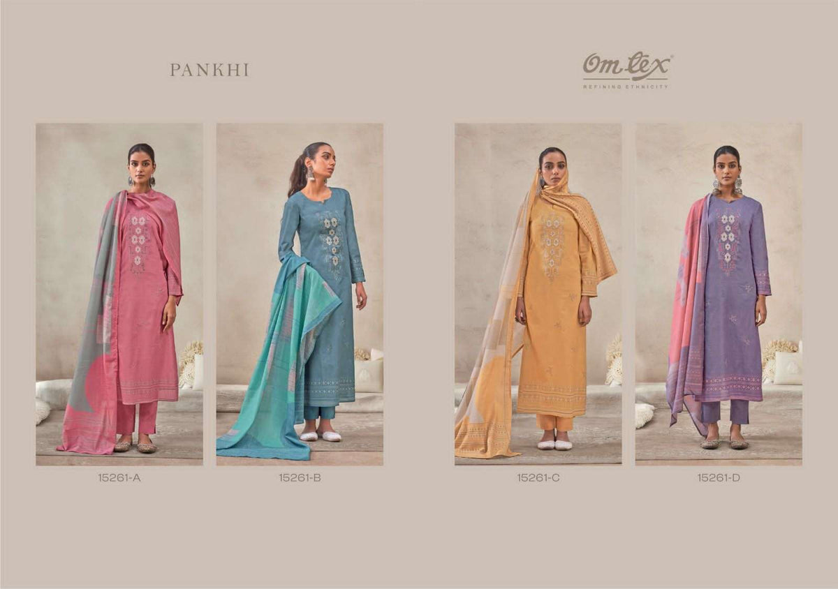 Omtex Pankhi Premium Lawn Cotton Dress Material