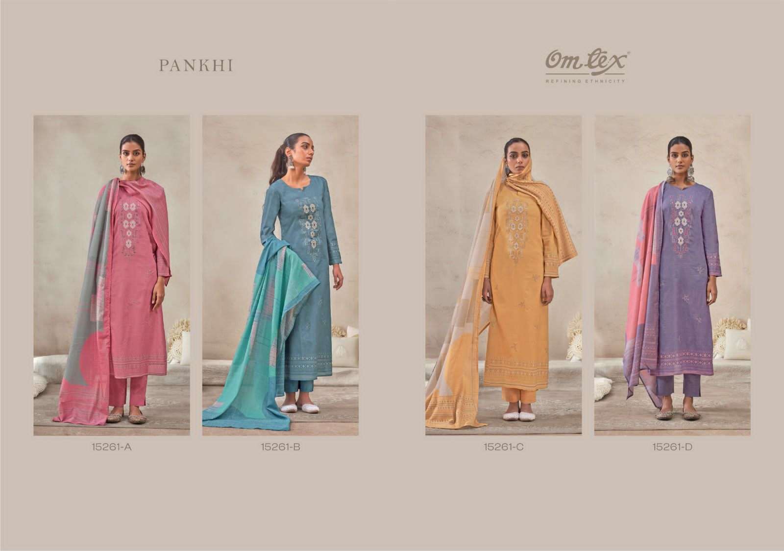 Omtex Pankhi Premium Lawn Cotton Dress Material