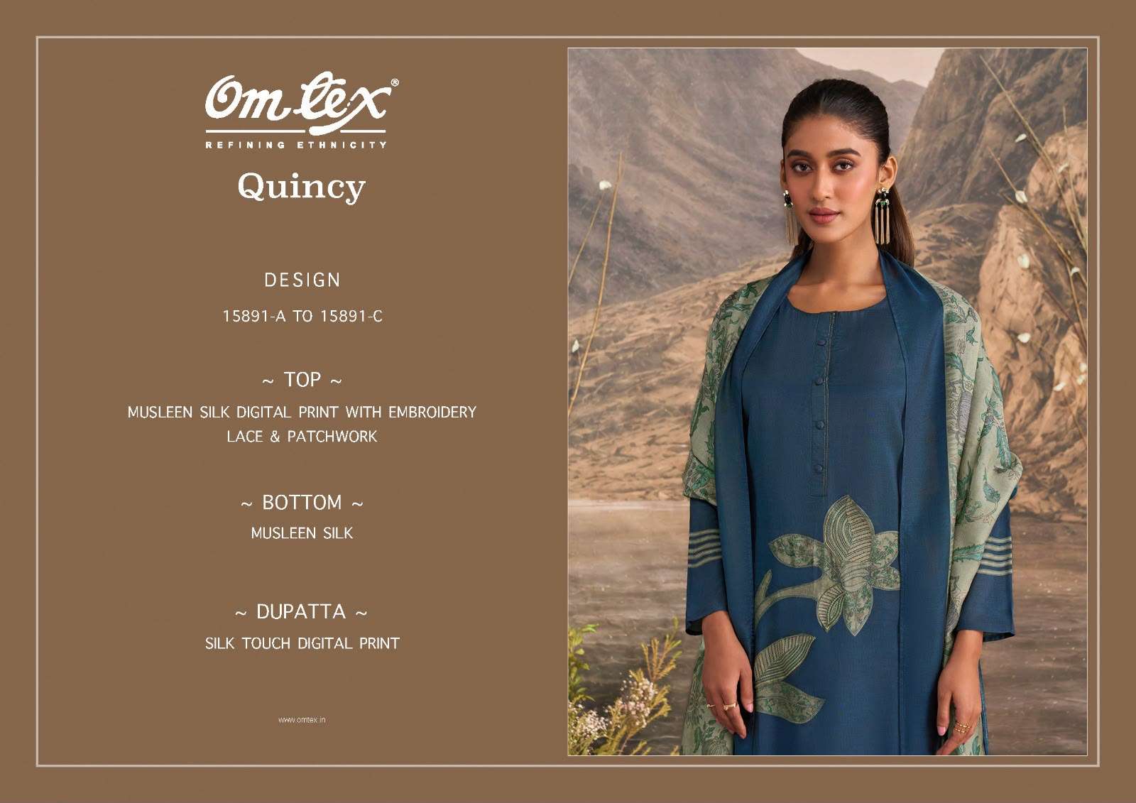 Omtex Quincy Muslin Silk Embroidery Collection