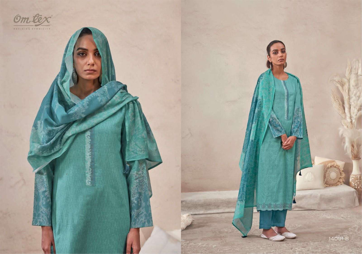 Omtex Raahaa Dress Material Wholesale Catalogue - Amrah Wholesale