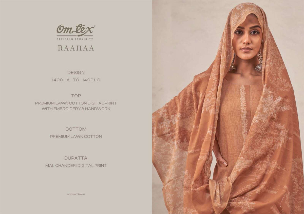 Omtex Raahaa Dress Material Wholesale Catalogue - Amrah Wholesale